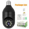 360° Light Bulb WiFi Camera Wireless Home Security Cam Waterproof IR Night Smart