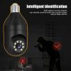 360° Light Bulb WiFi Camera Wireless Home Security Cam Waterproof IR Night Smart