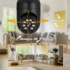 360° Light Bulb WiFi Camera Wireless Home Security Cam Waterproof IR Night Smart